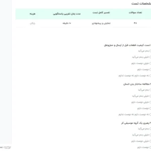 افزونه ساخت تست شخصیت‌ شناسی وردپرس