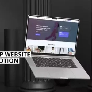 فایل اماده موکاپ تبلیغ وبسایت برای افترافکت