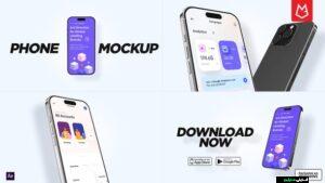 استوری موشن موکاپ متحرک آیفون ۱۶برای افترافکت
